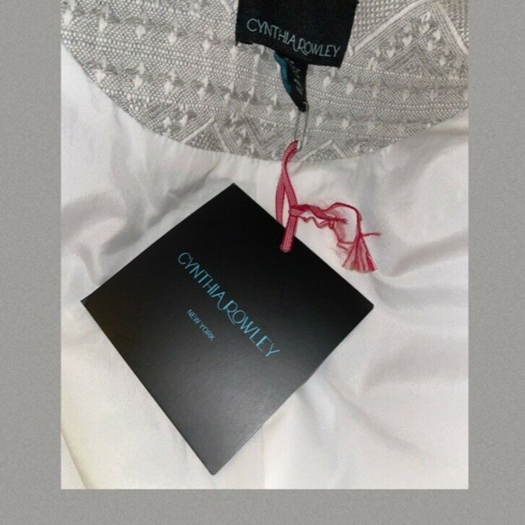 CYNTHIA ROWLEY GRAY & WHITE SOUTHWEST WOVEN JACKET~LINED~MEDIUM - Picture 4 of 7